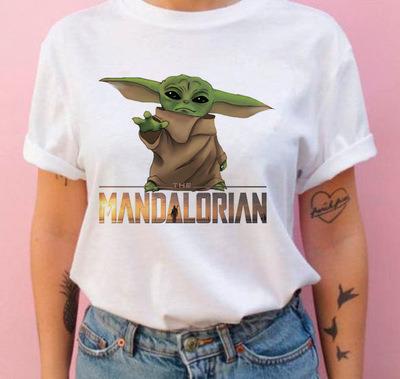 China Wholesale QUICK DRY Caisi Baby Yoda Summer Polyester T-shirt Cartoon Anime Graphic Stitches Mens Womens O-Neck Oversized Male White Clothing for sale