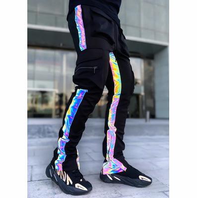 China Custom Cargo Long Casual Men's Breathable Pants Reflective Plus Size Multi-Waist Mens Track Jogger Pants Streetwear Trousers for sale