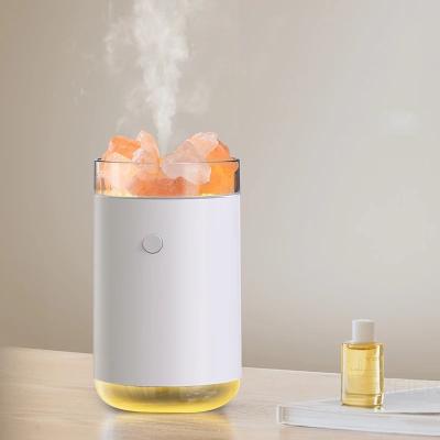 China Hot Selling Mini Led Light Air Humidifier Household Aroma Diffuser 260ml Crystal Salt Stone Essential Oil for sale