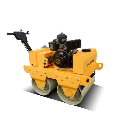 China Hydraulic System Double Drum Hand Walk Behind Vibratory Mini Road Roller Compactor Machine 325KG,0.3 Ton Ride One Price for Sale for sale