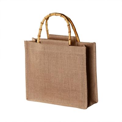 China Women's Good Canvas Bag Price The Original Color Grocery Cloth Beach Jute Foldable Bag for sale