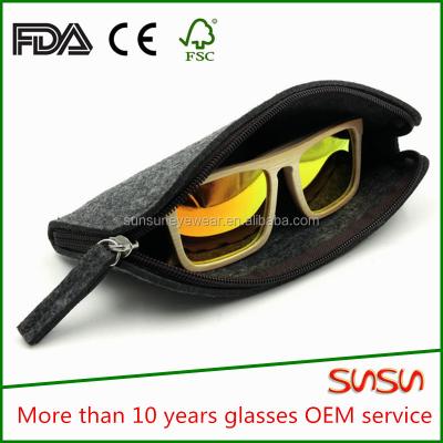 China Fashion Bag Sunglasses Case Wool Felt Glasses Bag for sale