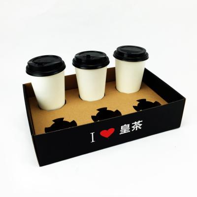 China Disposable Eco-friendly Disposable Made In Porcelain Take Away Coffee Paper Cup Holder for sale