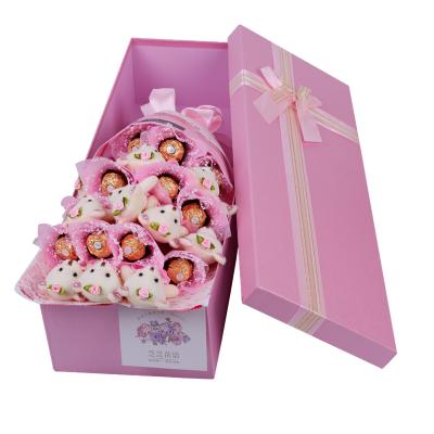 China Recyclable Customized Cardboard Flower Wedding Bouquet Paper Gift Flower Box for sale