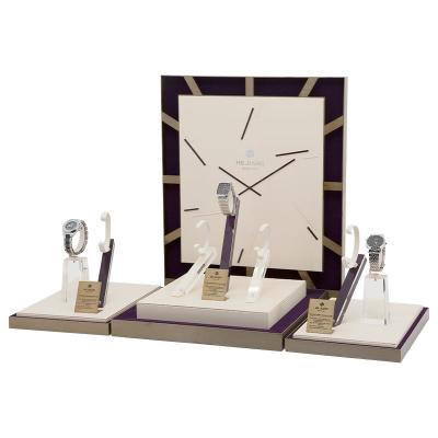 China High End Wooden Watch Display Counter Display Stand, Customized Watch Display Stand For Wholesale for sale