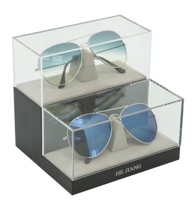 China Customized 2021 Glass Glass Display Stand, Sunglasses Show Acrylic Cover Organizer for sale