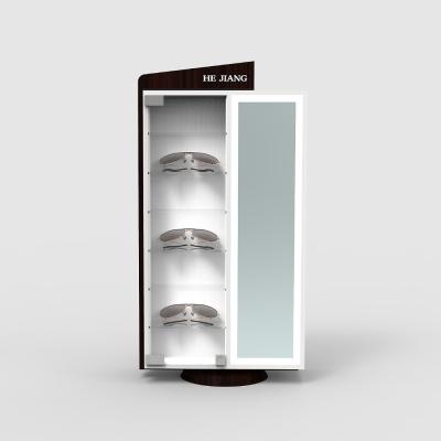 China Hot sale rotating display glass eyewear display stand with LED light, fair 12 of sunglasses display rack for wholesale for sale