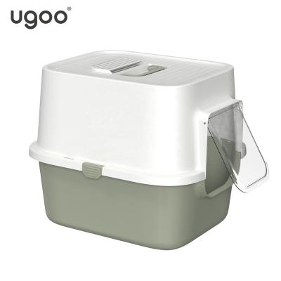 China Cheap and high quality sustainable portable cat trash can made by pp eco-friendly and solid trash can for green cats for sale