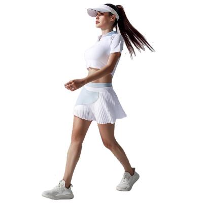 China 2022tennis sets skirt set quick dry factory custom sports bra set tennis skirts women sportswear for sale