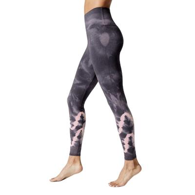 China Breathable Women Fitness Yoga Leggings New Arrival Tie Die Sports Fitness Leggings for sale