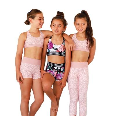 China Breathable Kids Sport Wear Yoga Pants Clothes Child Activewear Gym Bra And Fitness Wear Kids Wear Gaiters Sport Clothing for sale