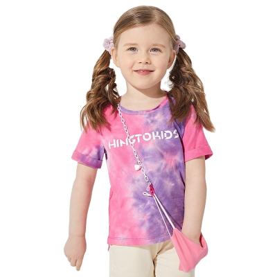 China Custom 100% Cotton Fashion Logo Design Label Tie Dye Kids Clothing QUICK DRY Custom Blank T-shirts For Kids for sale