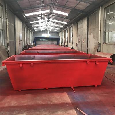 China 6cbm hotels marrel skip steel dumpster bins dump truck recycling containers for sale for sale