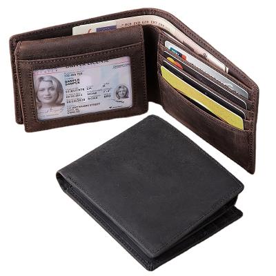 China 2021 Slim Minimalist Custom Leather Men's Bifold Rfid Saffiano Wallet Real RFID Mens Saffiano Purse Wallets Credit Card Holder for sale