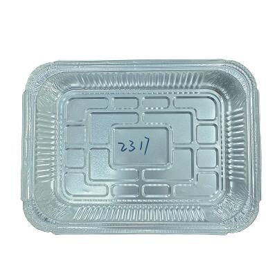 China Custom Aluminum FoodCooking Aluminum Foil BBQ Tray Aluminum Foil Flat Tray Trays for sale