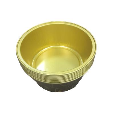 China Oven Safe Food Tray Party Colored Aluminum Disposable Aluminum Foil Cake Cup Dessert Cake Colored Tray for sale