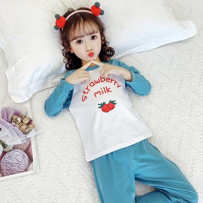 China 2022 New Children's Thermal Pajamas Cotton Clothes Set 2 Pieces Printing Girls Children Custom Pajamas for sale