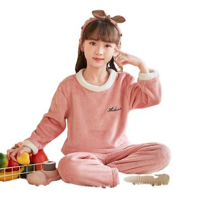 China Wholesale Kids Girls Thermal Pajamas Set Children Pure Cotton Winter Pajamas For Kids Sleepwear Baby Clothing for sale