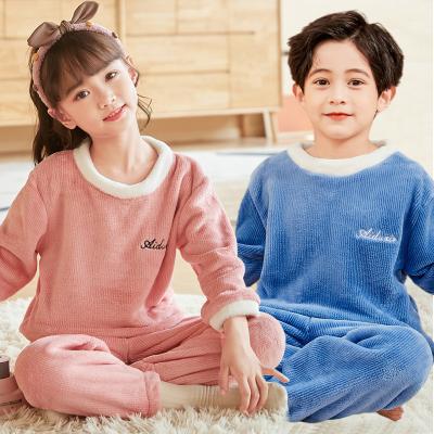 China 2022 Kids Girls Thermal Pajamas Set Children Pure Cotton Winter Pajamas For Kids Sleepwear Baby Clothing for sale