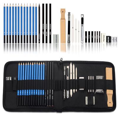 China Beginner Pencil Brush Art Set Sketch Painting Pencil 32 Piece Set Student Basic Sketching Supplies for sale