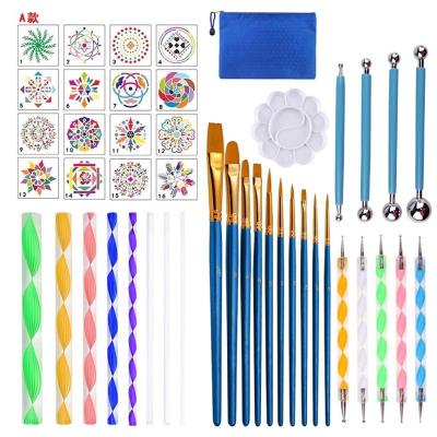 China Drawing Art Tool Datura Tool Kit New 44 Piece Acrylic Bar Recess Ball Pen Set With Brush for sale