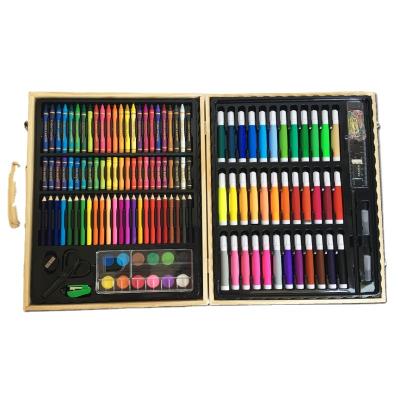 China Draw professional made good quality promotional fashion150pcs wooden box art set for sale