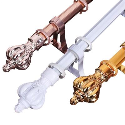 China Factory Supply Modern Custom Curtain Rod /Double Curtain Rod Accessories Rail 28mm 38mm for sale