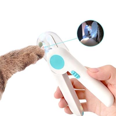 China Stocked Hot Selling Sharp Pet Grooming Products Cutter ABS Led Dog Nail Clipper for sale