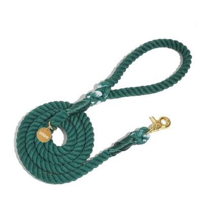 China Personalized High Quality Colorful Braided Cotton Dog Slip Leash Custom Rope 100% No Pull Dog Leash Ombre Rope for sale