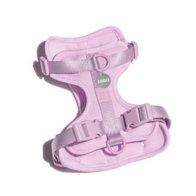 China Adjustable Rope Durable Nylon Breathable Lining Padded Dog Walkers Lightweight Custom Dog Harness for sale