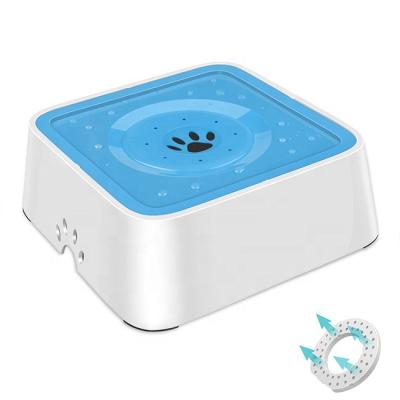 China 2L Automatic Outdoor Non Wet Mouth Pet Water Filter Drinking Healthy Portable Dog Water Bowl No Puddle for sale