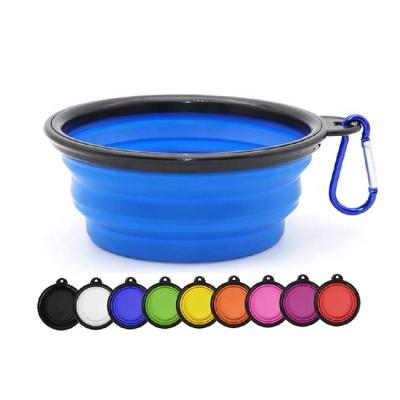 China Wholesale Travel Viable Collapsible Portable Collapsible Silicon Water Dog Driver Pet Eco Collapsible Bowl For Camping for sale