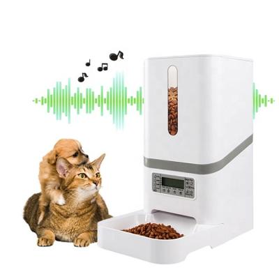 China Dry Smart Automatic Pet Feeder Cat With Portion Control Pet Food Dispenser 10s 6L Automatic Pet Food Dispenser 4 Meals A Day for sale