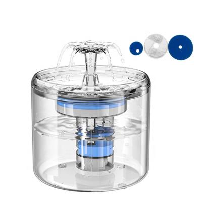 China Pet 2.6l Leak Proof Puppy Automatic Water Dispenser Travel Portable Plastic Electric Automatic Water Fountain Filters for sale