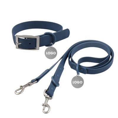 China Padded High Quality Soft PVC No Hurt Pet Dog Collars And Portable Walking Training Leashes Set for sale