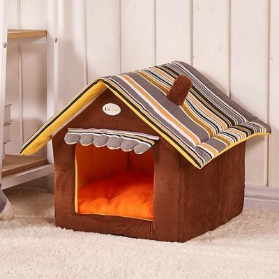 China Removable Cat Villa Plush Soft Winter Cat House Indoor Foldable Warm Washable Blanket Four Seasons Pet Room for sale