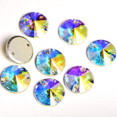 China Flatback high quality colorful crystal non hot fix ab glass rhinestone for clothing for sale