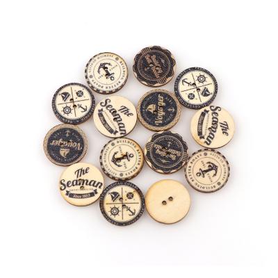 China Whosale Sustainable Natural Coconut Button Wood Button With Custom Logo for sale