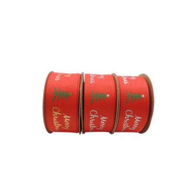 China 100% Sustainable Polyester Grosgrain Ribbon Printed Gros Grain Ribbon For Decoration for sale