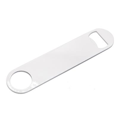 China Blank White Sublimation Coated Blank Stainless Steel Bottle Openers Sublimation Beer Bar Custom Metal Bottle Opener for sale