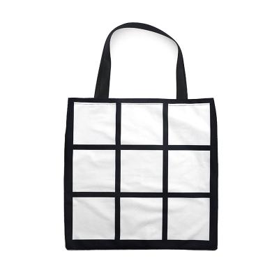 China One Side 2021 Black Sublimation 9 Panels Cheap Logo Purse Customized Shopping Bag for sale