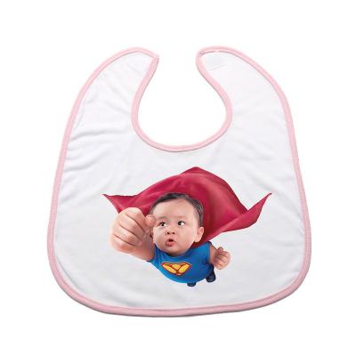 China comfortable & Printable Sublimation Blankets Bib Apron For Baby Bibs Waterproof White Muslin Full Cover Organic Cotton Baby Saliva for sale