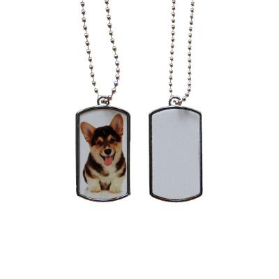 China Wholesale Custom Printed Double Sided Stocked Manufacturer Metal Personalized Pet ID Tags Dog Tag for sale