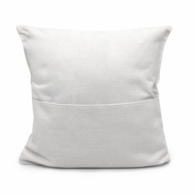 China Wholesale Canvas Custom Blank Cushion Cover Pocket Pillow Cases Sublimation Viable for sale