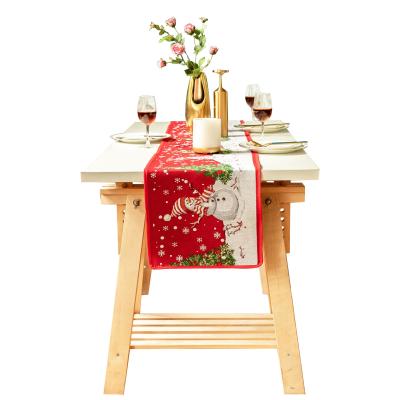 China CLASSIC Christmas Decoration Cotton Table Cloth Dustproof Table Runner for sale