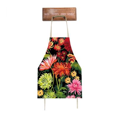 China Reusable Custom Logo Printed Cooking Kitchen Apron For Women for sale