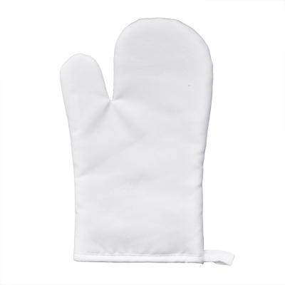 China White 18cm*28cm White Cotton Lining And Polyester Two Sides Sublimation Oven Glove for sale