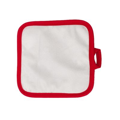 China Wholesale Reusable White Silver Oven Mitts Pot Holder Custom Masterchef Sublimation Canvas Kitchen Set Apron Dining Set for sale