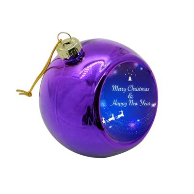 China Chirstmas Decor Christmas Decoration Ornaments Sublimation Printing Empty Colorful Christmas Ball for sale