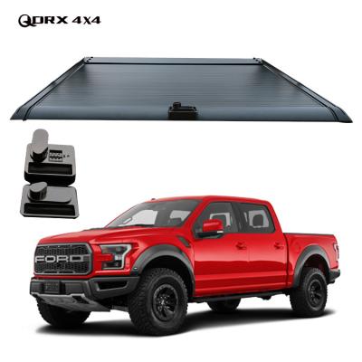 China Aluminum Roll Lock Up Tonneau Cover Retractable Truck Bed Cover For Ford Ranger WildraK T7 With Coded Lock for sale